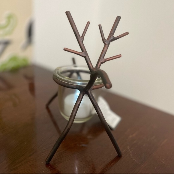 Reindeer Candle Holder, Holiday or Winter Decor - Picture 2 of 5